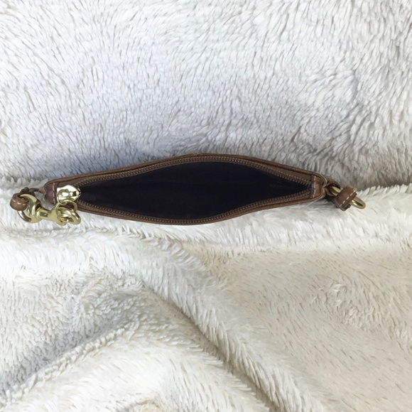 Coach Vintage Brown Leather Wristlet Rare - Picture 8 of 11